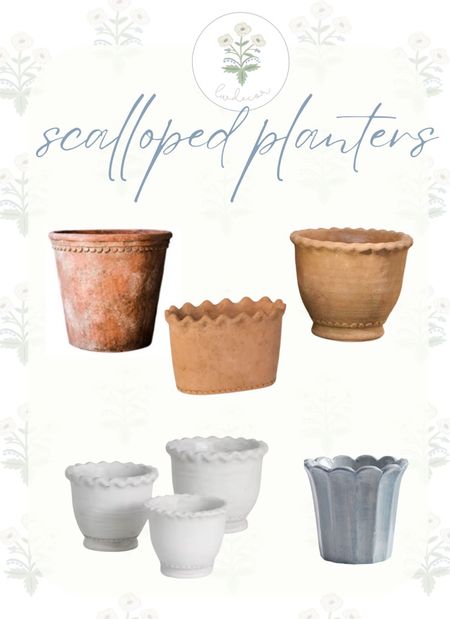 I’m a sucker for the scalloped detail. Here is a round up of some beautiful planters with pretty scallop detailing on them! 

#LTKhome