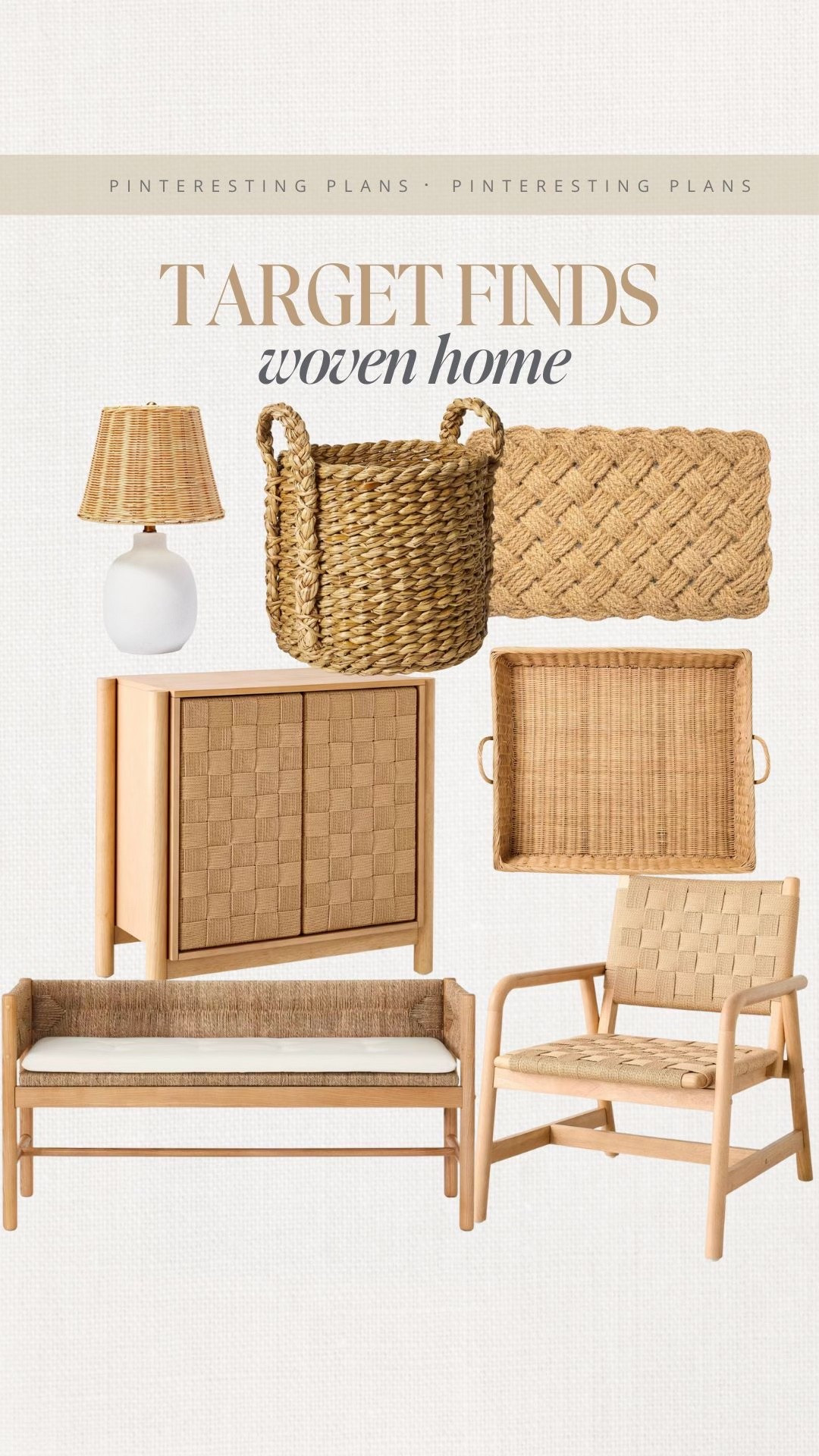 target woven home decor and furniture.  

#LTKFindsUnder50 #LTKHome #LTKFindsUnder100