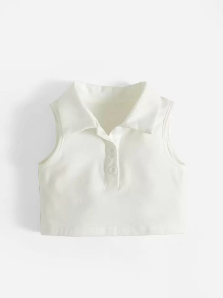 SHEIN Baby Solid Polo Shirt | SHEIN
