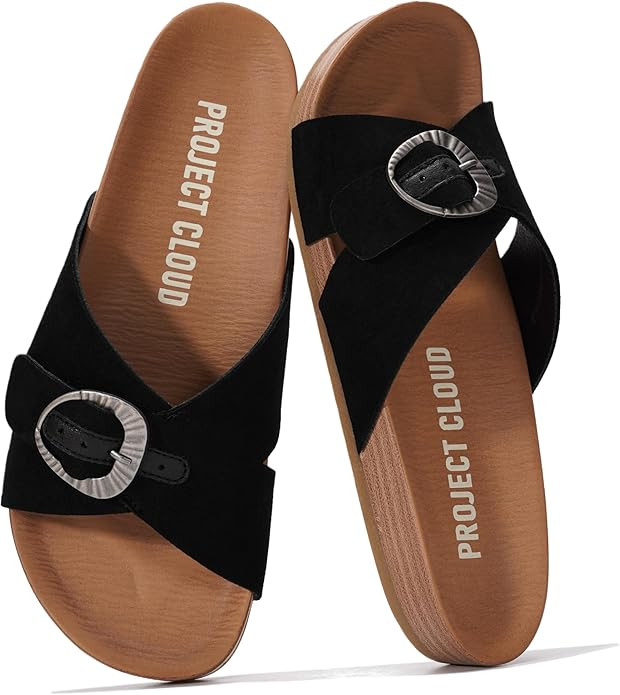 Project Cloud Womens Sandals - Adjustable Buckle Sandals for Women 2026 with Plush Insole - Light... | Amazon (US)