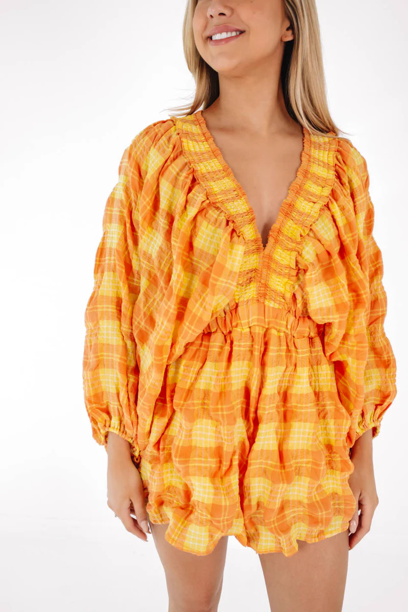Coconut Grove Romper - Orange | The Impeccable Pig