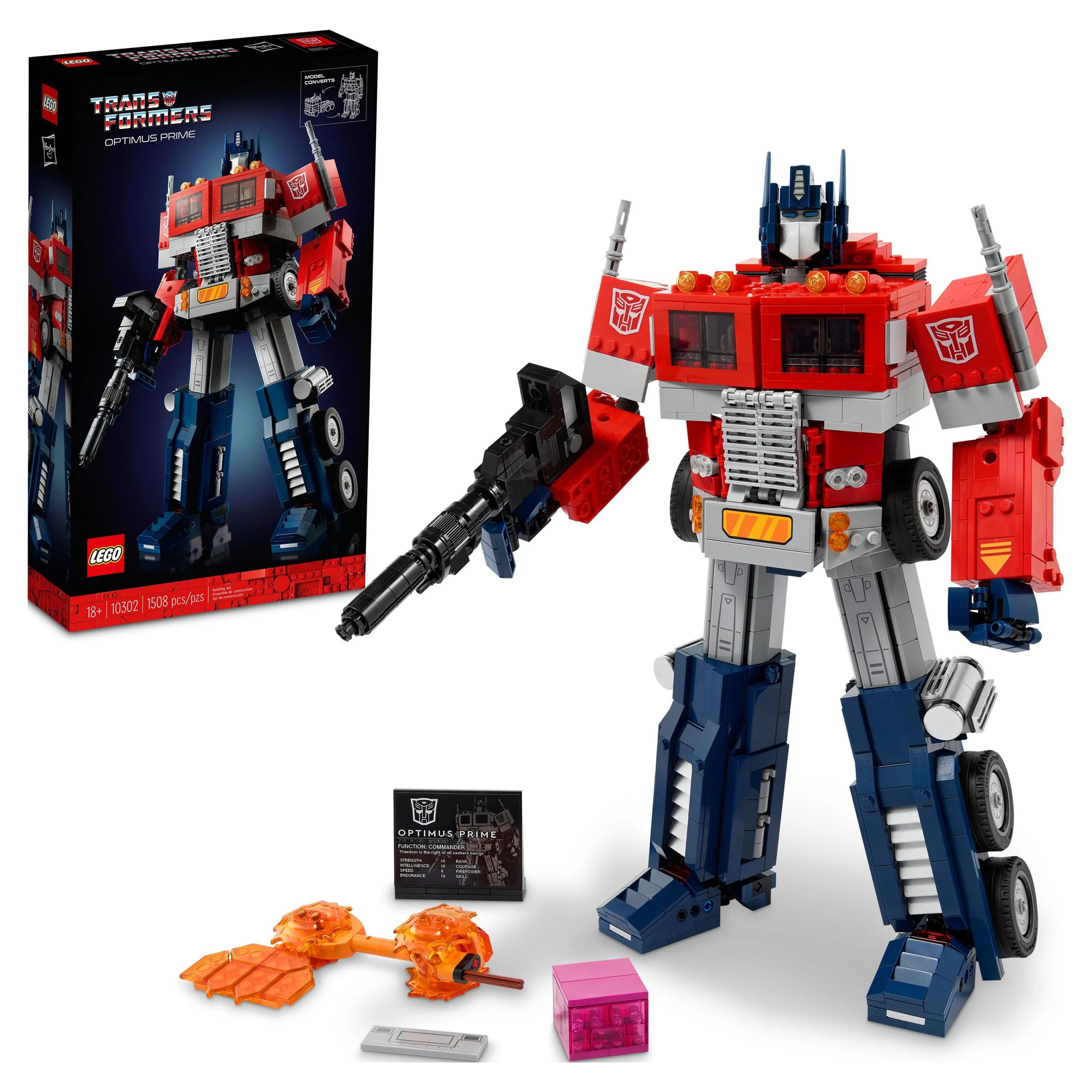 LEGO Icons Optimus Prime 10302 Transformers Figure, Collectible 2-in-1 Robot and Truck Model Buil... | Walmart (US)