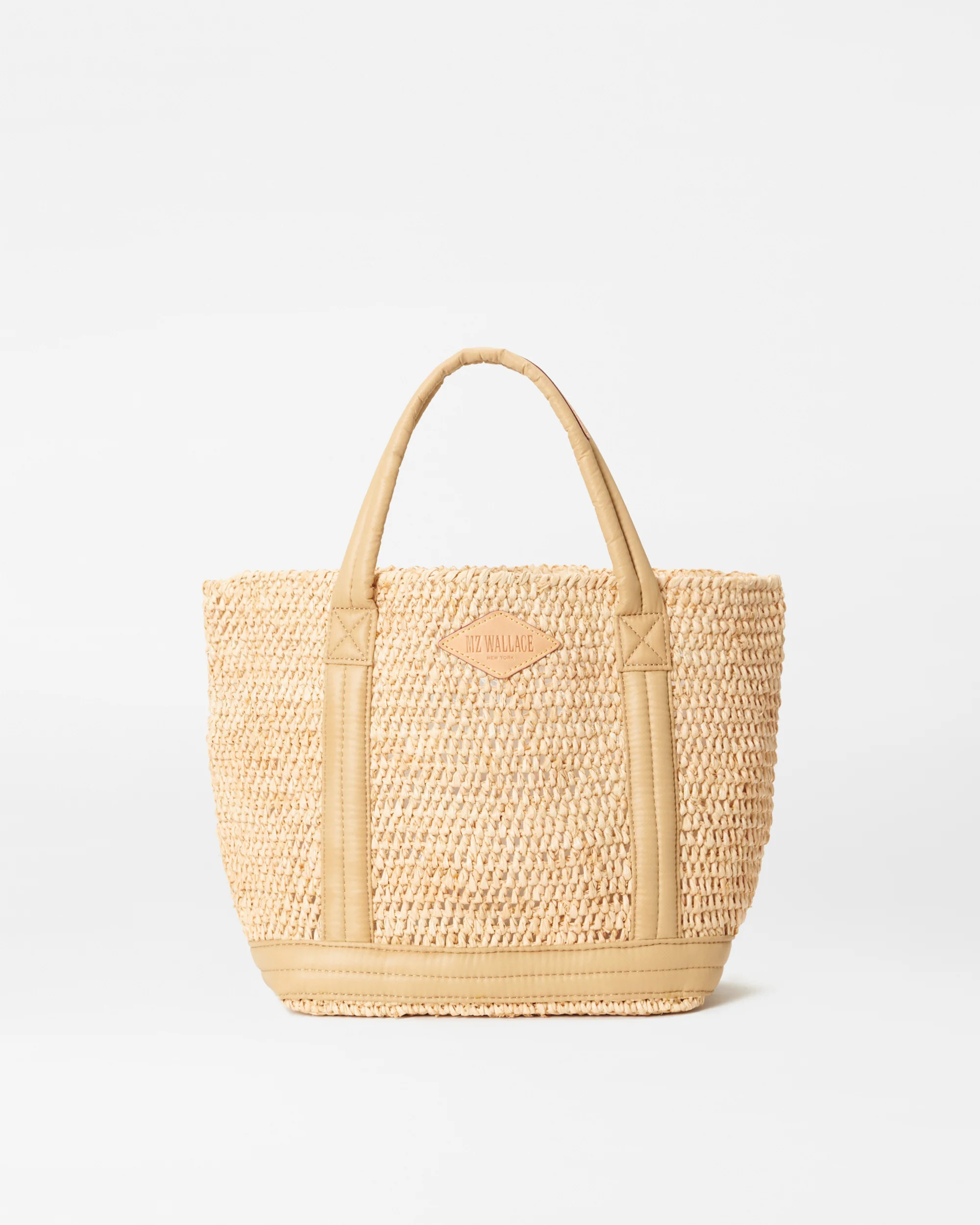 Raffia/Camel Small Raffia Tote | MZ Wallace
