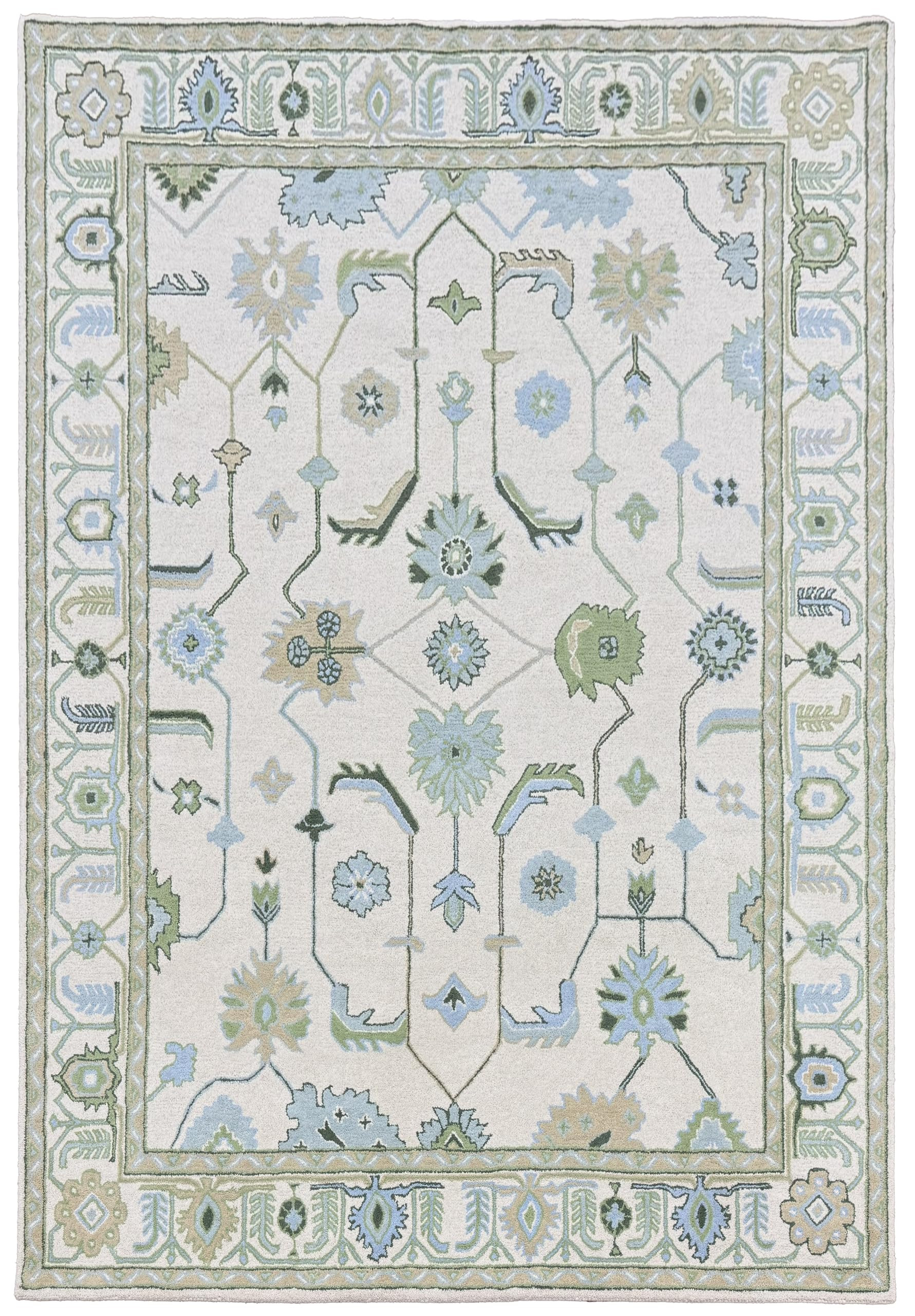 Allen Home Lori Area Rug – 5’ x 8' – Handmade Wool Area Rugs –Green & Beige – Rugs for ... | Amazon (US)