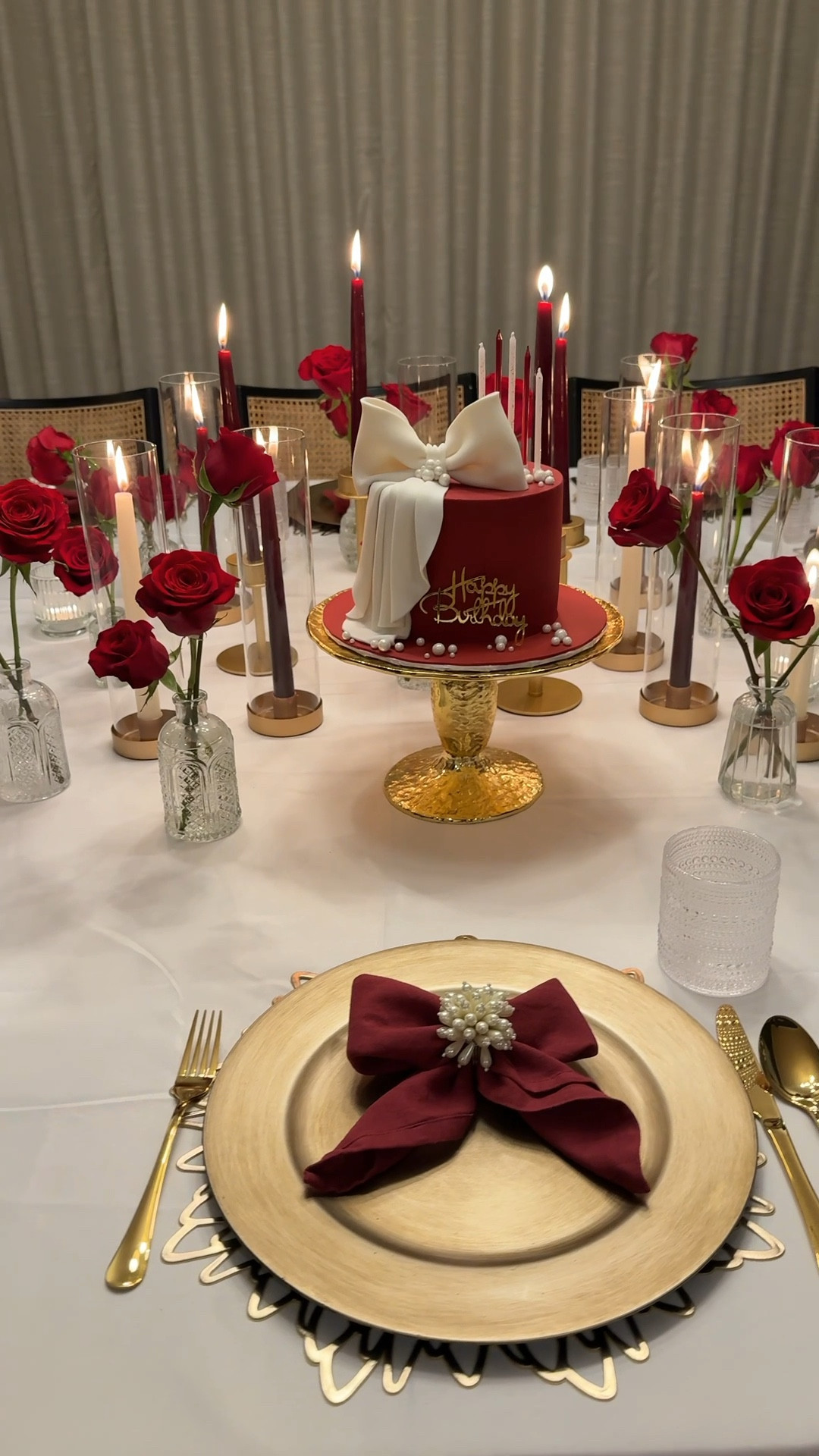 A birthday celebration with hosting pieces that can be used again and again 