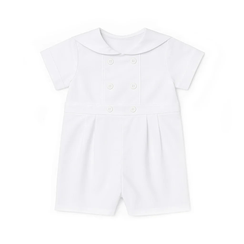 Florence Eiseman Finewale Pique One Piece Shortall | JoJo Mommy