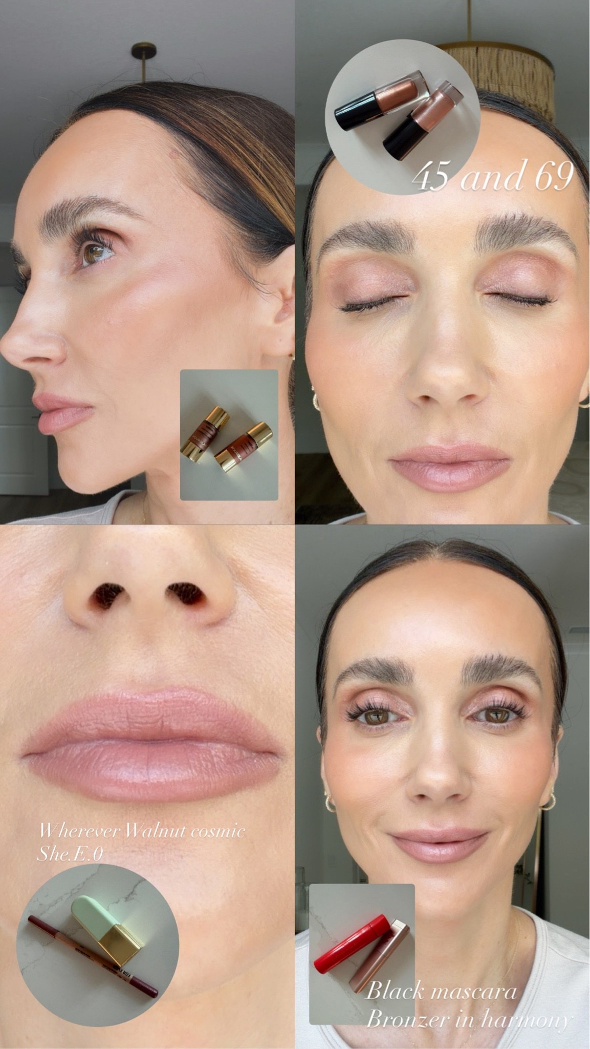Makeup details : blush in  shade moment, highlighter in shade dream, lip liner  shade cosmic wherever walnut , lipstick in shade she.E. O, bronzer in harmony, Eyetint in shades 44s and 69s

#LTKBeauty