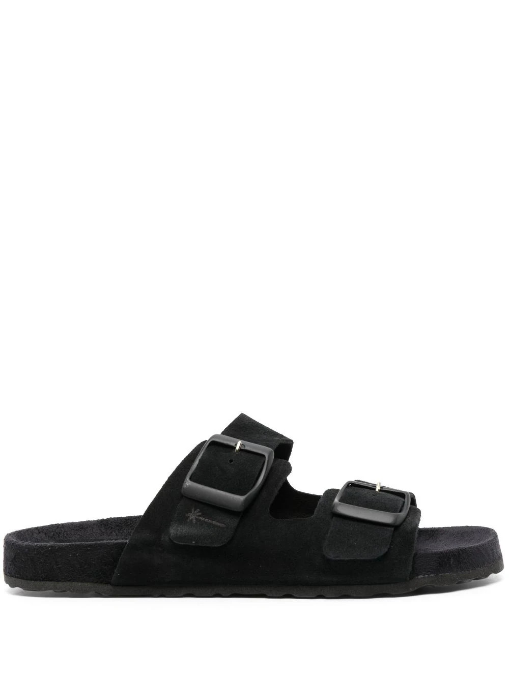 Manebi Hamptons suede sandals - Black | Farfetch Global