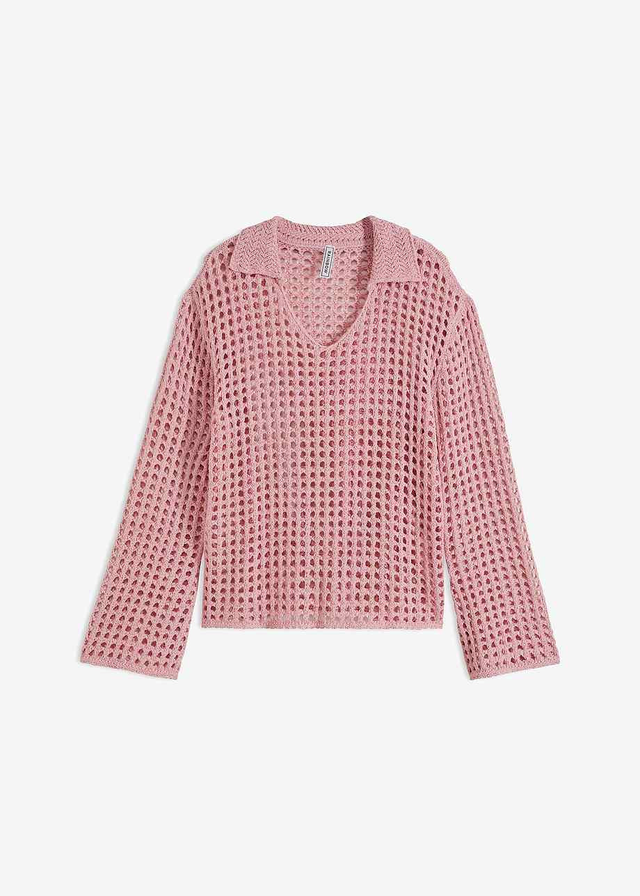 Pullover aus Lochstrick | Bonprix DE