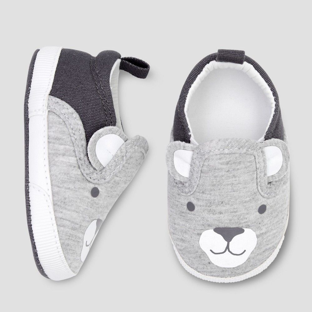 Baby Boys' Crib Shoes - Just One You made by carter's Gray 0-3 M, Size: 0-3M | Target