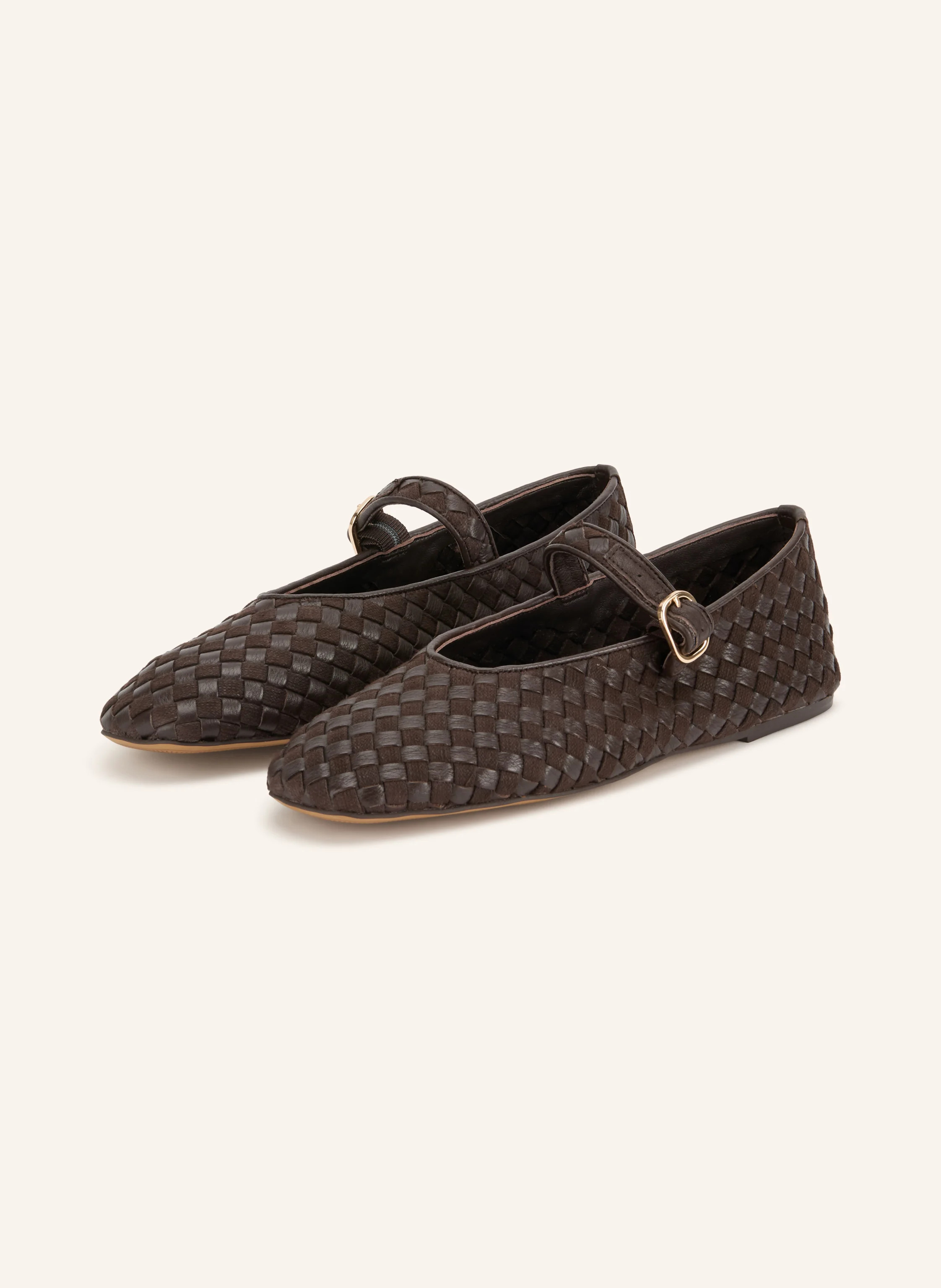 INUOVO Mary-Jane-Ballerinas in dunkelbraun / gold | Breuninger (DACH)