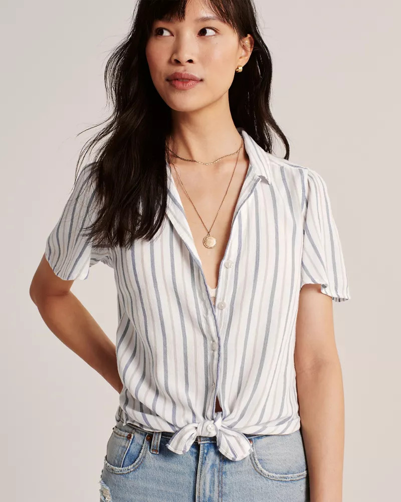 Flutter-Sleeve Top | Abercrombie & Fitch (US)