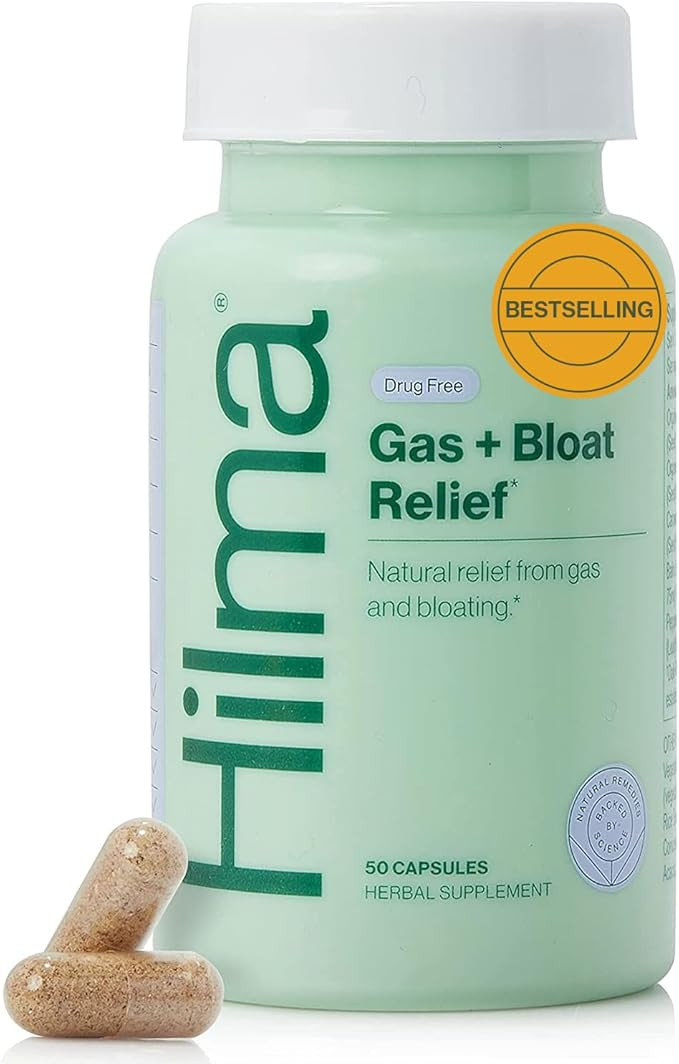 Hilma Natural Gas and Bloating Relief for Women, Doctor Formulated with Organic Ingredients, Lemo... | Amazon (US)