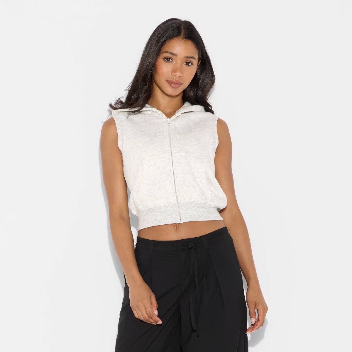 Women's Zip-Up Fleece Vest - Wild Fable™ Brown XXS | Target