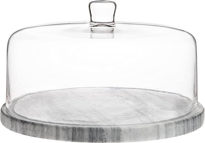 Galashield Marble Cake Stand with Dome | Cake Plate with Glass Dome Cake Cover | Amazon (US)