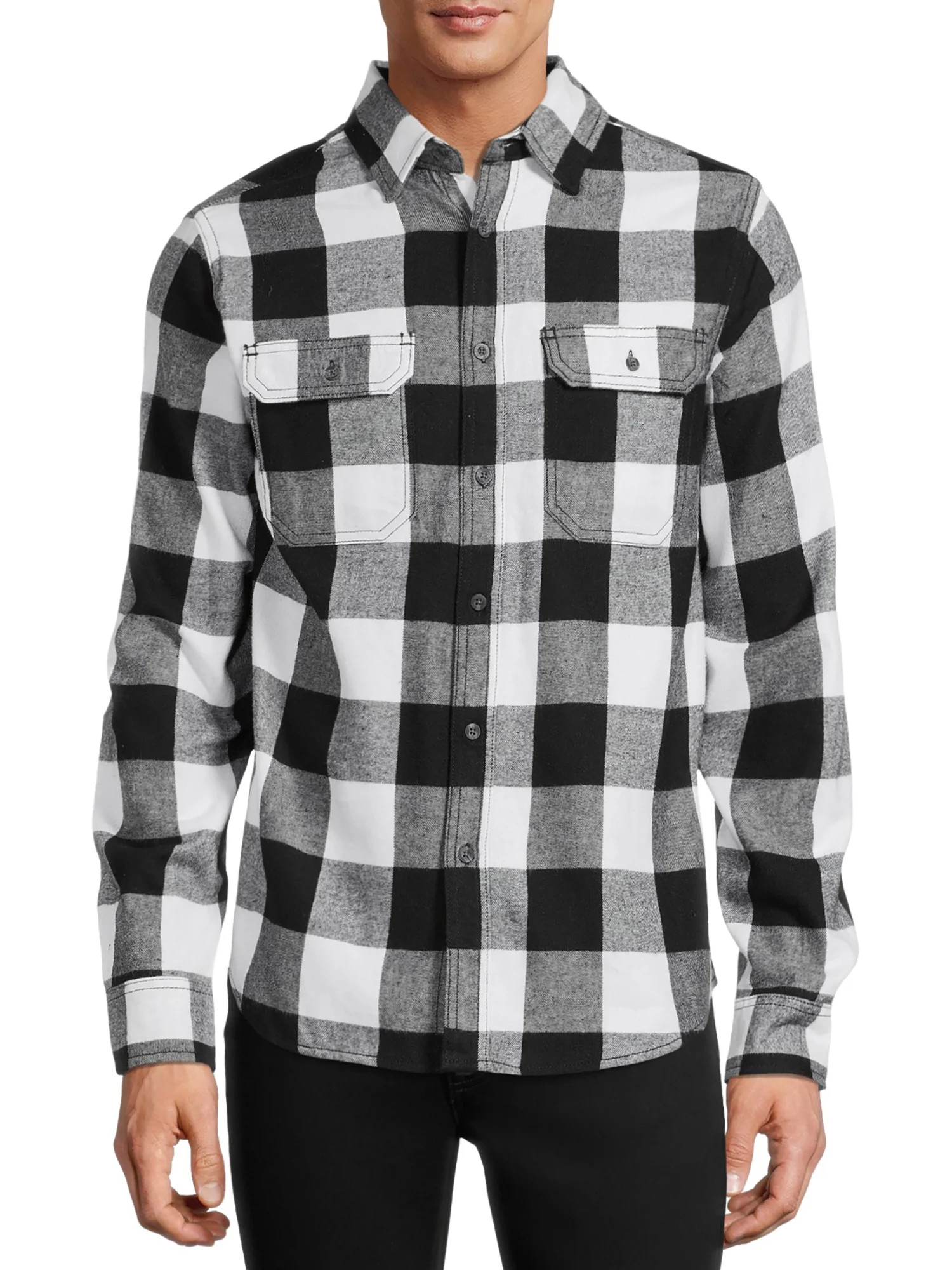 George Men's and Big Men's Super Soft Flannel Shirt, up to 5XLT | Walmart (US)