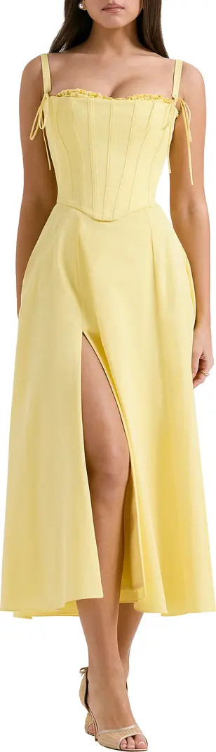 Clarabelle Corset Bodice Pima Cotton Blend Cocktail Dress | Nordstrom