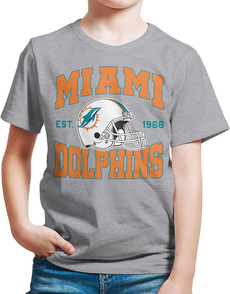 Junk Food Clothing x NFL - Team Helmet - Kids Short Sleeve Fan Shirt for Boys and Girls - Officia... | Amazon (US)