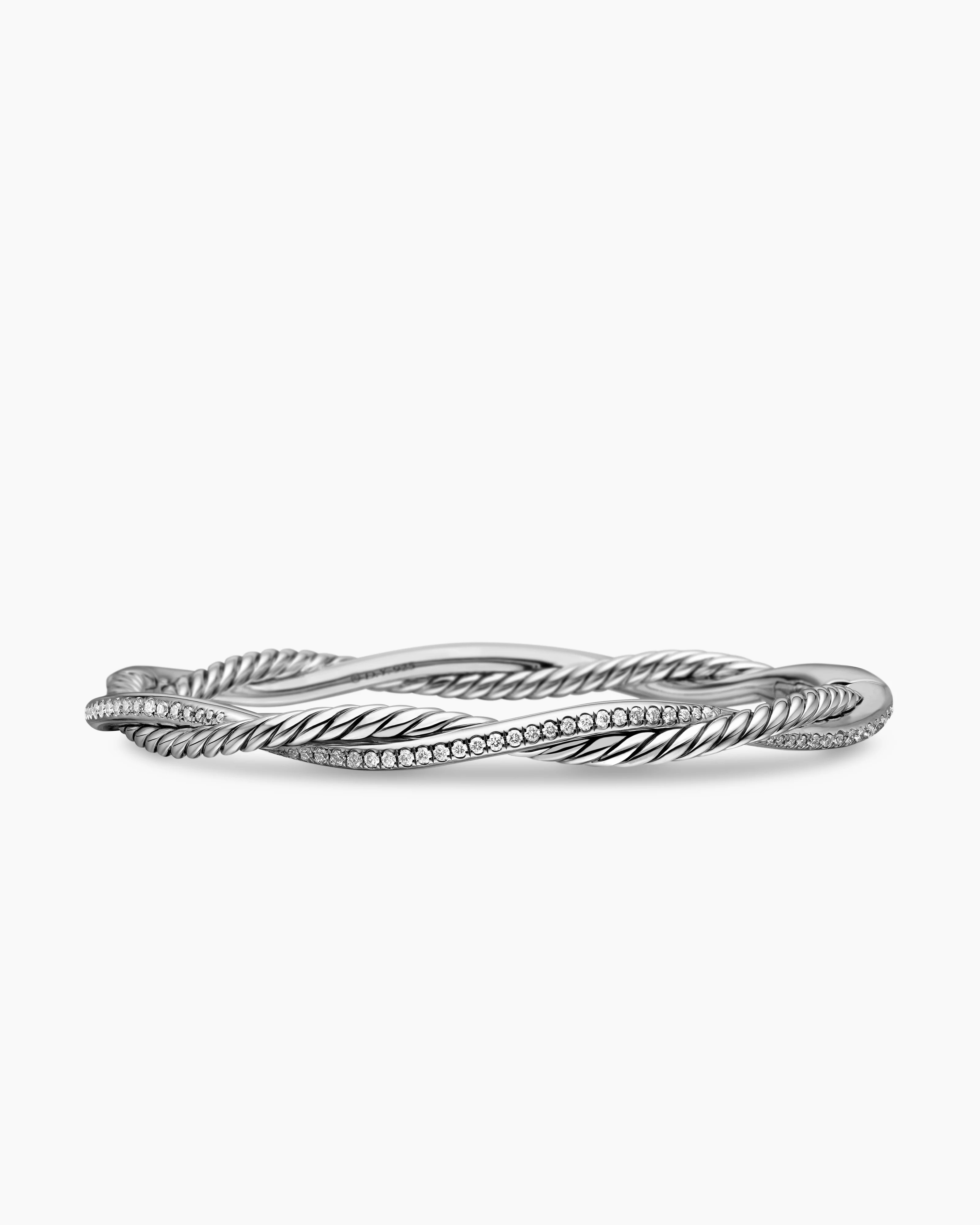 David Yurman | Petite Infinity Bracelet in Sterling Silver with Diamonds, 4.4mm | David Yurman