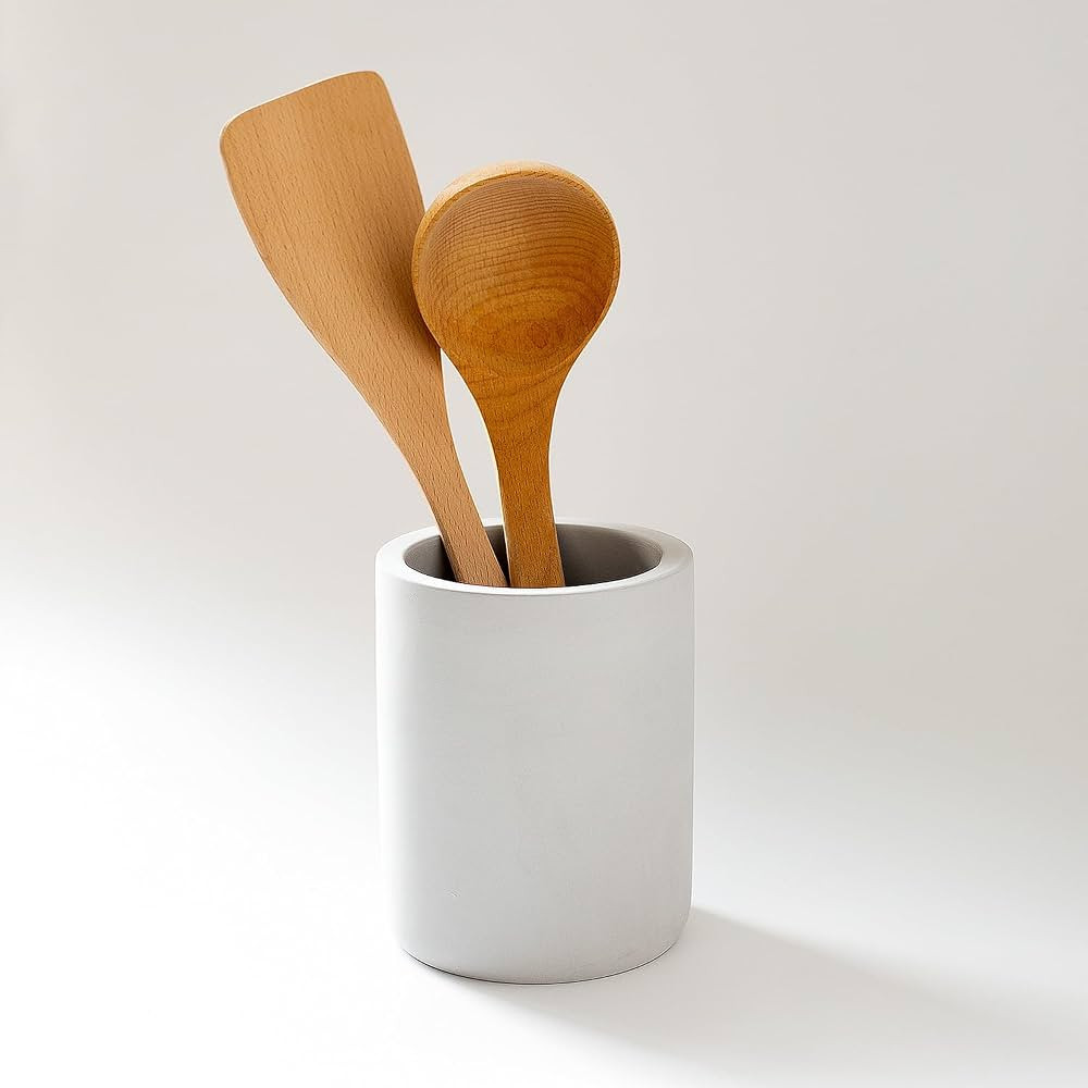 Instant Dry Utensil Holder for Kitchen Countertop, Diatomite Stone Utensil Caddy, Diatomaceous Ea... | Amazon (US)