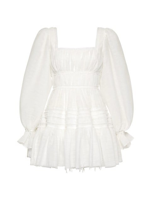 Impression Ruffled Balloon-Sleeve Dress | Saks Fifth Avenue