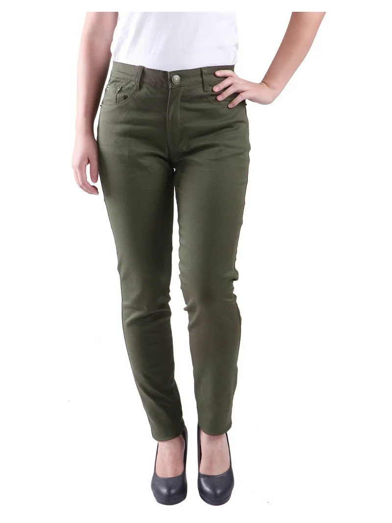 HDE Women's Jeans Jeggings Five Pocket Stretch Denim Pants Olive Green  XL - Walmart.com | Walmart (US)