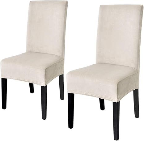 maxmill 4 Pcs Velvet Dining Chair Slipcovers, Stretchy Chair Covers, Soft Thick Parson Chair Slip... | Amazon (US)