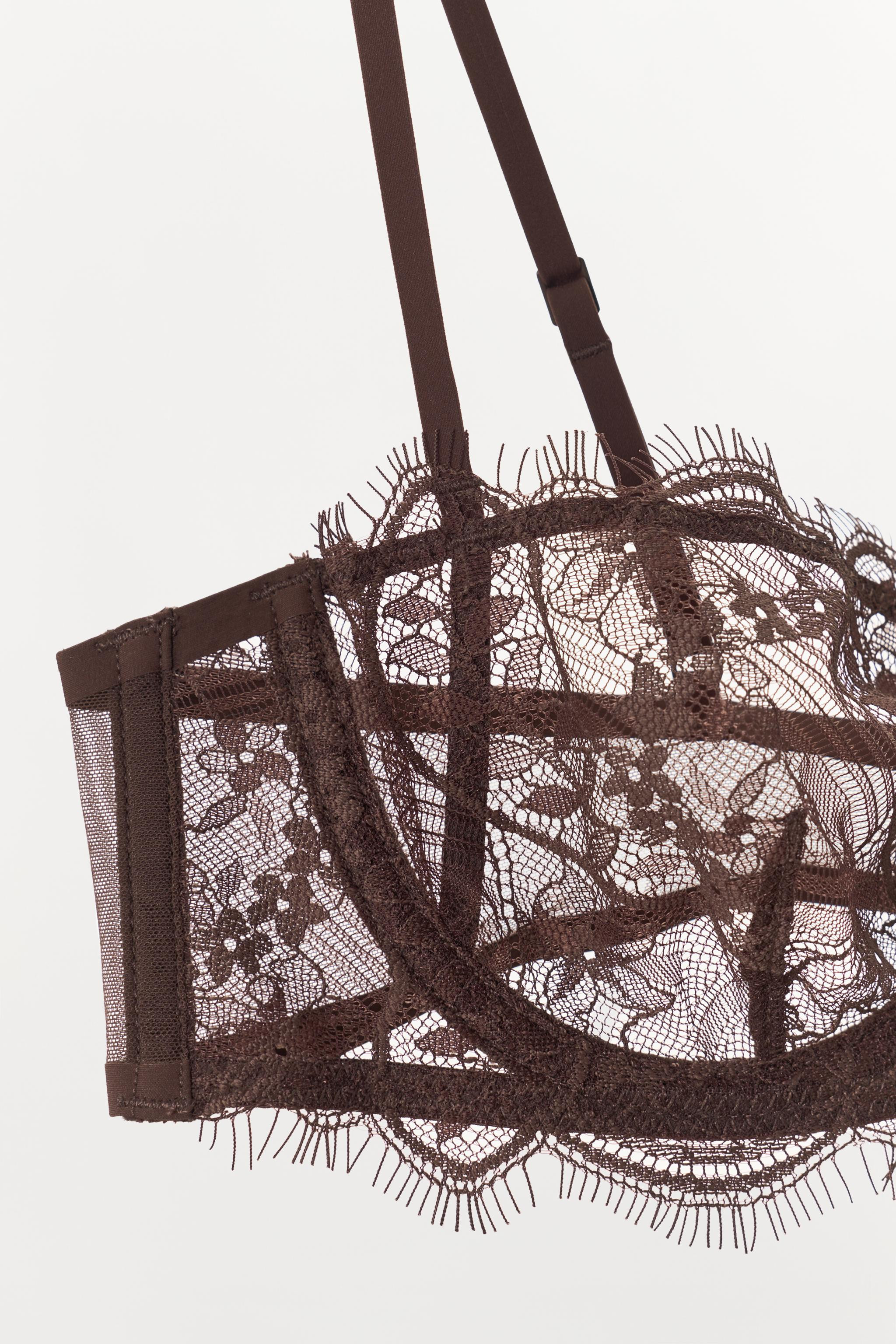 BRALETTE BÜGEL SPITZE BLUMENSTICKEREI | Zara US