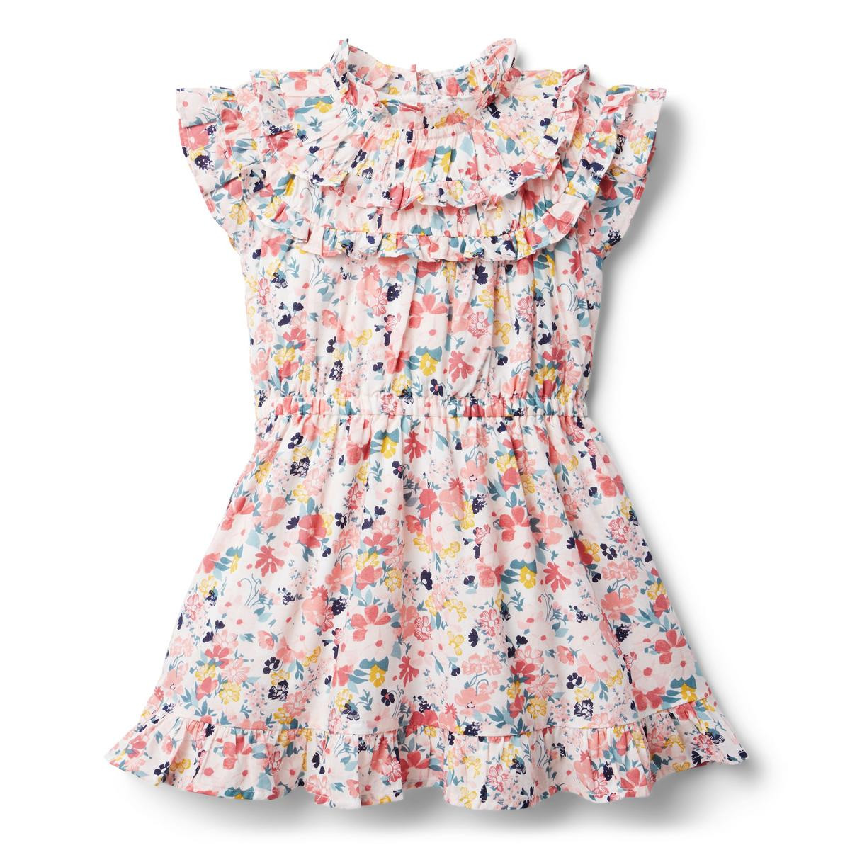 Floral Ruffle Trim Dress | Janie and Jack
