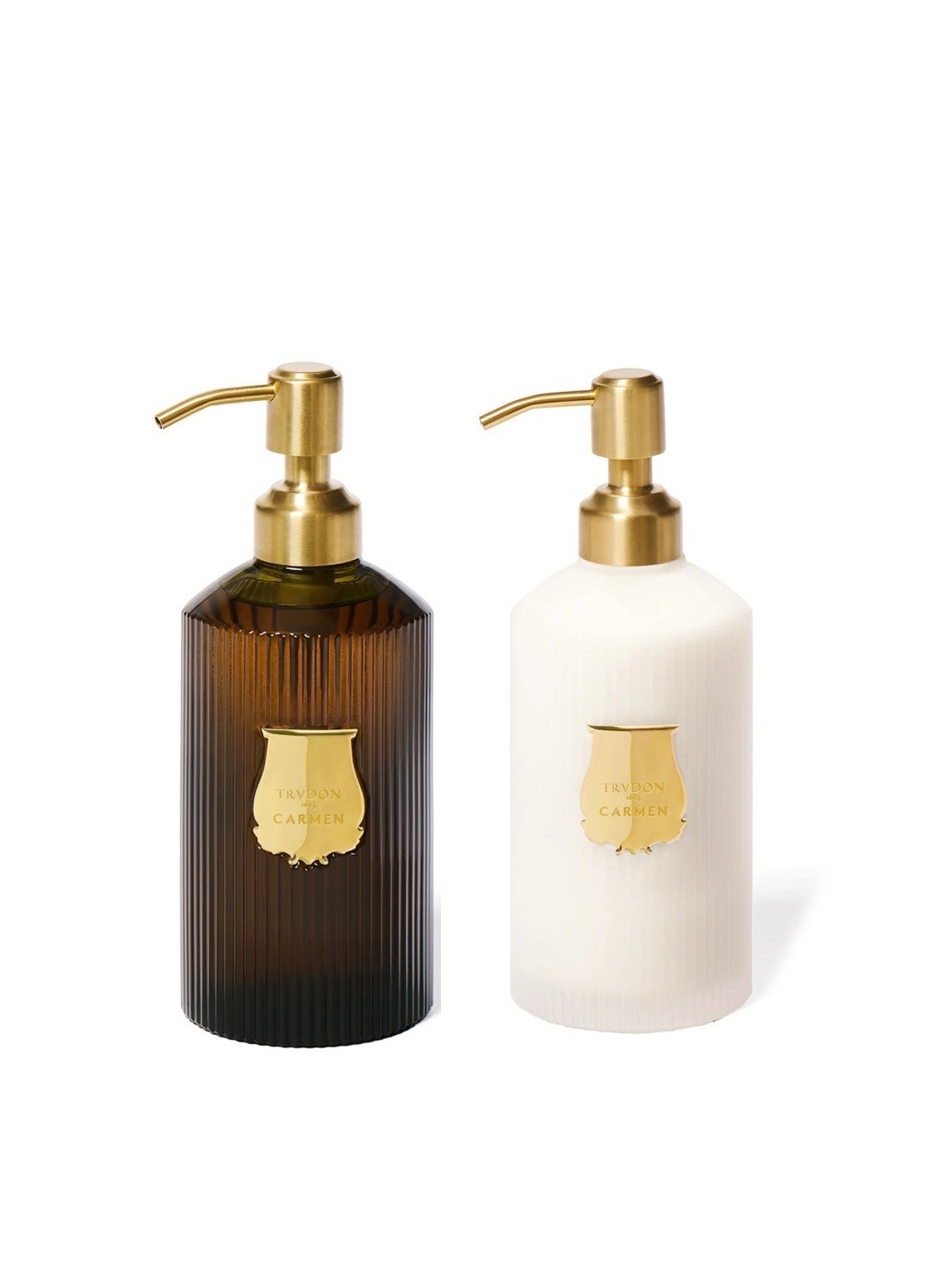 Luxe hand soap and lotion ✨🤍 soap comes in brown or clear glass bottles (medie scent)  ✨ chic soap sets bathroom powder bath kitchen bathroom vanity luxury soap trudon soap

#LTKdayinmylife #LTKHome #LTKootd