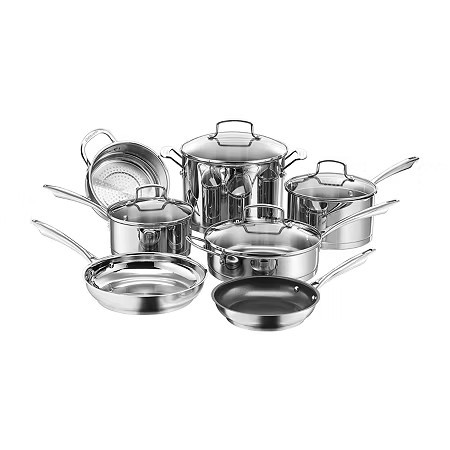 Cuisinart Pro Stainless Steel 11-pc. Cookware Set, One Size, Stainless Steel | JCPenney