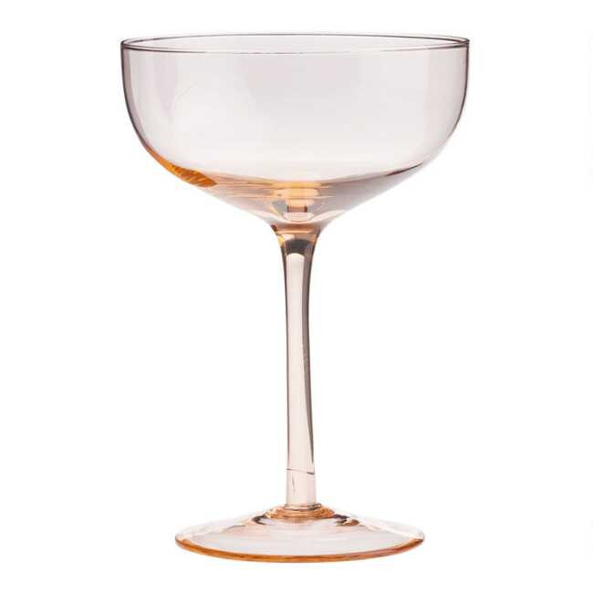 Peach Coupe Glass | World Market