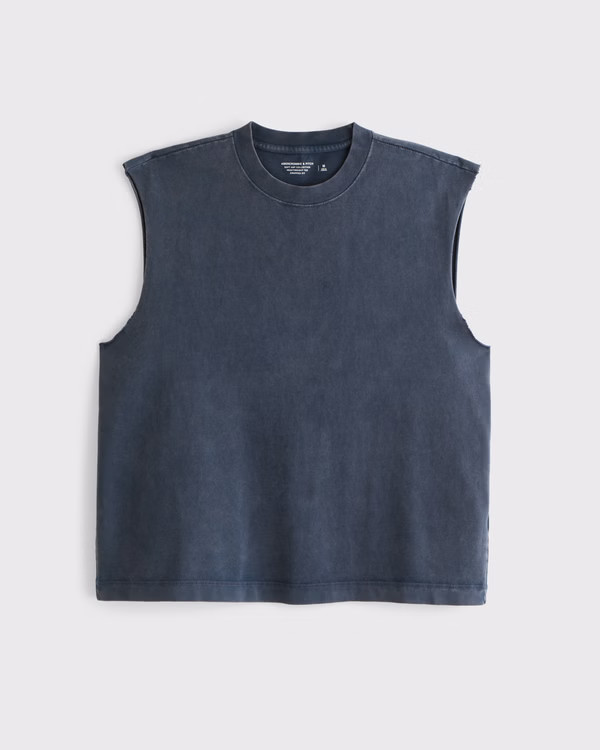 Premium Heavyweight Cropped Tank | Abercrombie & Fitch (US)