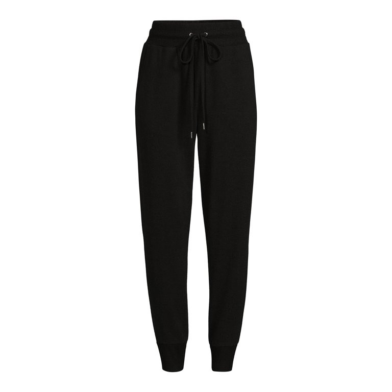 Time and Tru Women's Elastic Waist Cozy Jogger Pants - Walmart.com | Walmart (US)