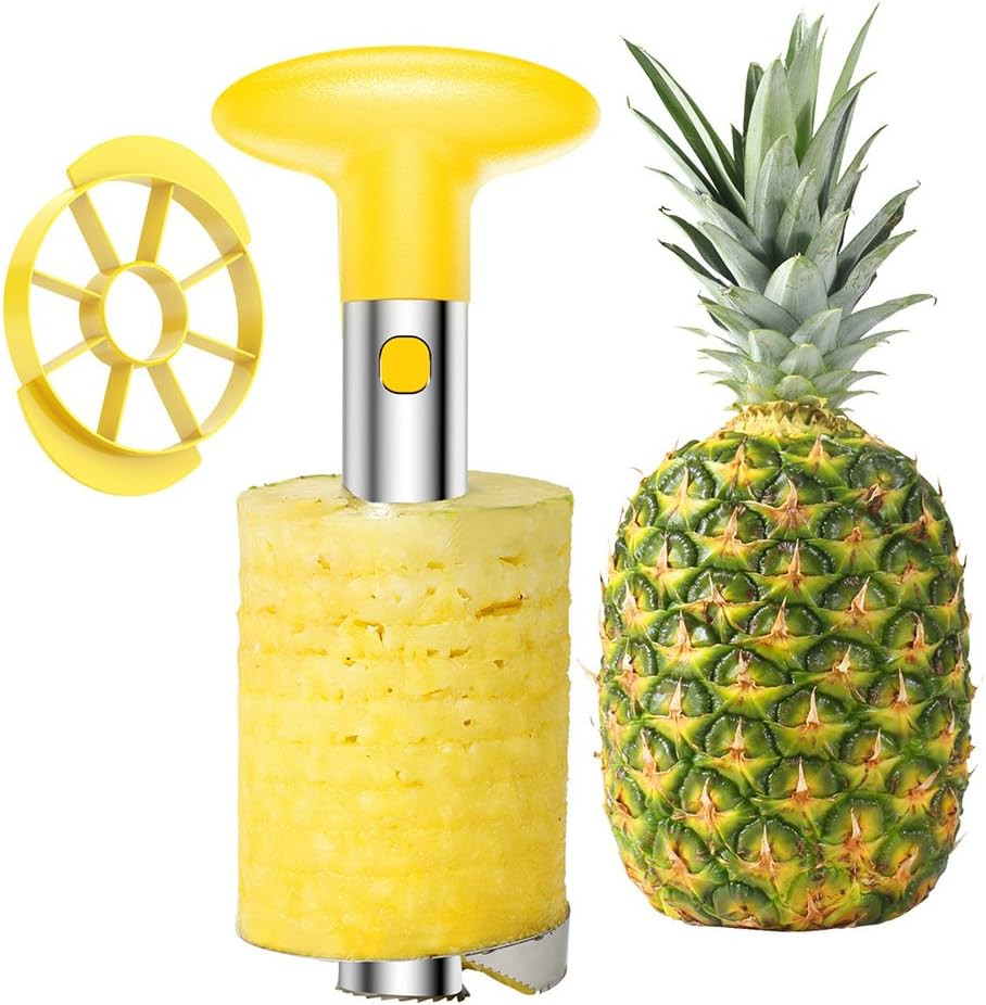 SameTech Easy Kitchen Tool Stainless Steel Fruit Pineapple Peeler Corer Slicer Cutter | Amazon (US)