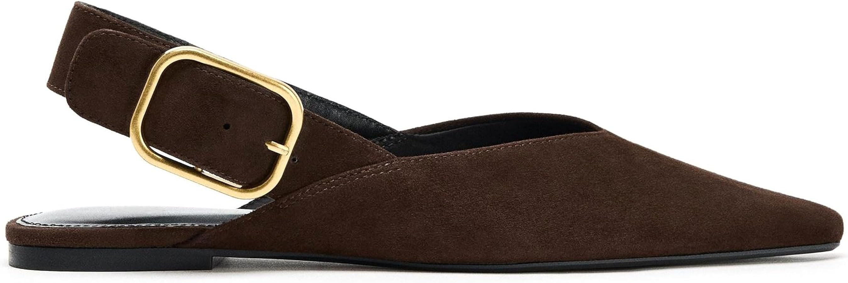 Slingback Flat Shoes for Women Pointed Closed Toe Flat Mule Sandals Casual Comfortable Office Dre... | Amazon (US)