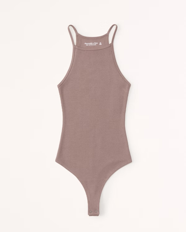 Women's Essential Ribbed Strappy Bodysuit | Women's Tops | Abercrombie.com | Abercrombie & Fitch (US)