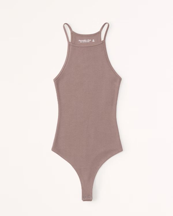 Women's Essential Ribbed Strappy Bodysuit | Women's Tops | Abercrombie.com | Abercrombie & Fitch (US)