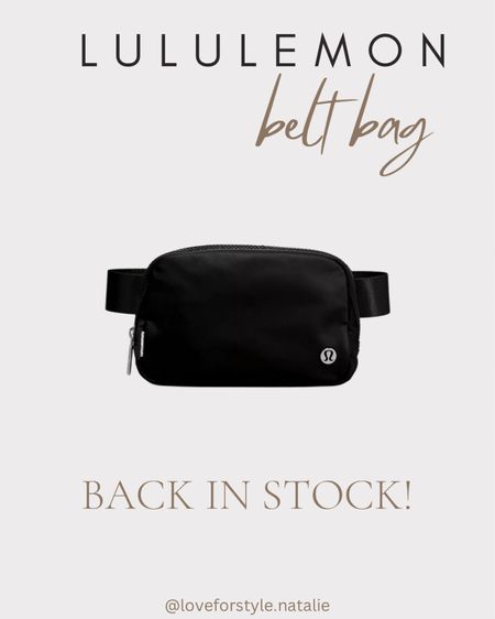 Lululemon Belt Bag BACK IN STOCK!

#beltbag #fitnessfavorite #travelbag #blackbag


#LTKhome #LTKSeasonal #LTKstyletip