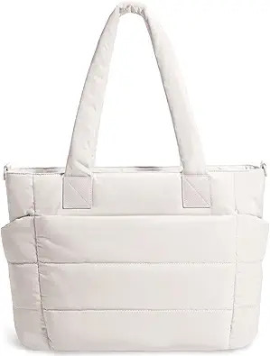 Tote Bag for Women Lightweight Puffer Tote Bag Large Nurse Bags Handbag with Pockets Zipper Closu... | Amazon (US)