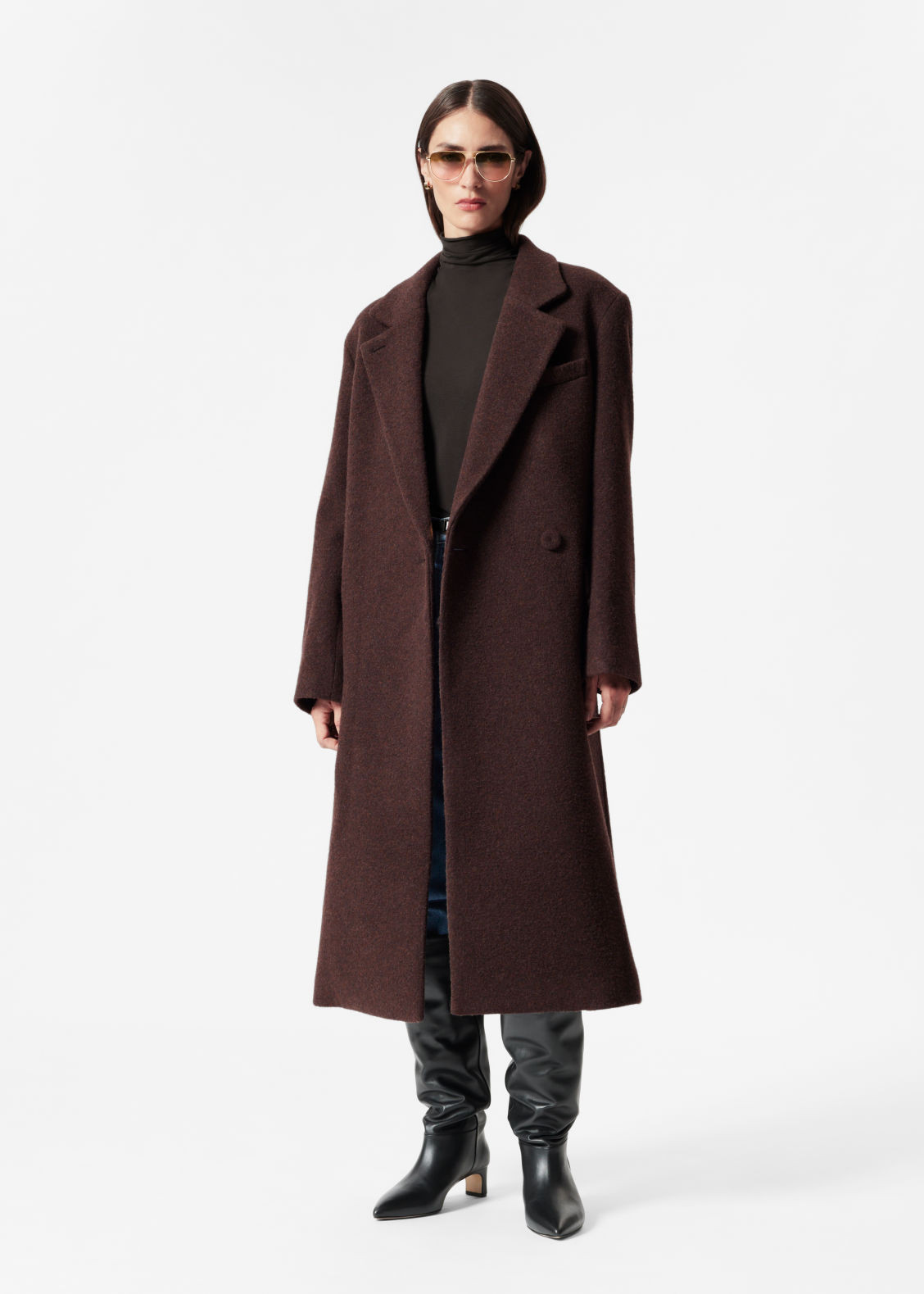 Double-Breasted Wool Coat - Brown | & Other Stories US