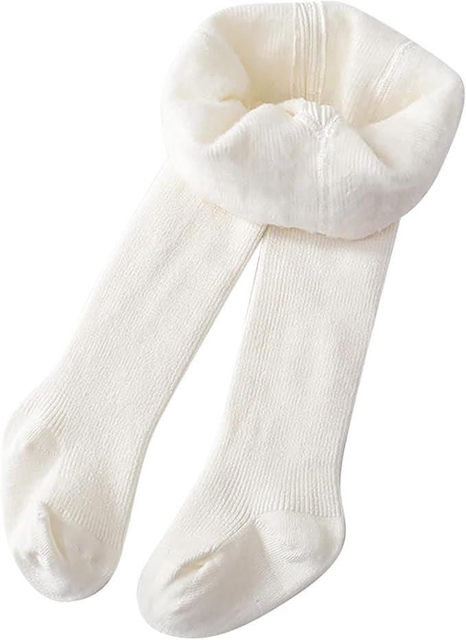 Girls Cotton Fleece Lined Leggings Warm Thick Tights Thermal Full Length Pants Winter Clothes for... | Amazon (US)