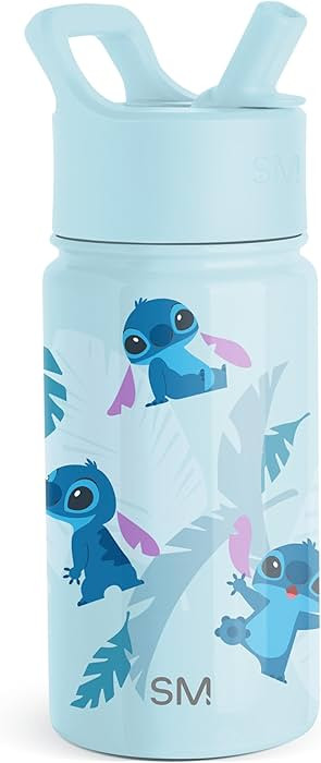 Simple Modern Kids Summit Water Bottle with Straw Lid | Disney Stitch 14oz Stainless Steel Cup In... | Amazon (US)