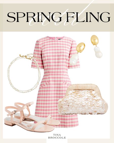 Spring Fling - Transitional Clothing - Pastel - Heels - Accessories - Pink - White - Handbag - Pearl - Earring - Necklace

#LTKSeasonal #LTKstyletip #LTKFind