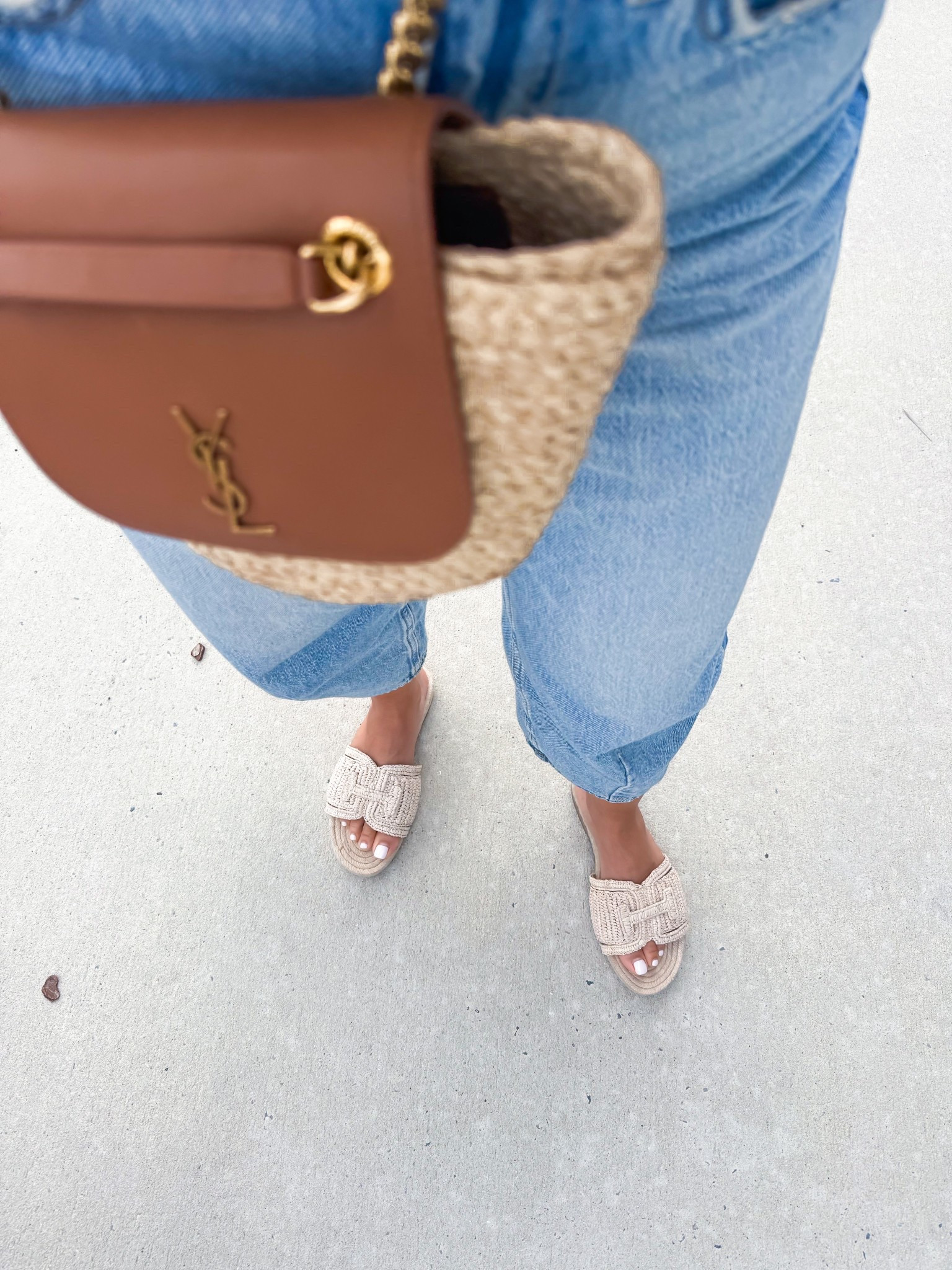 I am packing these espadrille slides for my trip to Palm Beach. These come in whole size is only. I’m a 6 1/2 and I did a 7 and they are perfect. Resort wear. Resort outfits. Vacation outfits. Beach vacation. Palm Beach Beach outfits. Neutral sandals. Neutral slide sandals. YSL mini raffia bag. 

#LTKootd #LTKPetite #LTKTravel