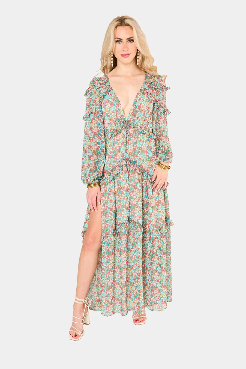 BuddyLove | Pia Long Sleeve Maxi Dress | Lush | BuddyLove