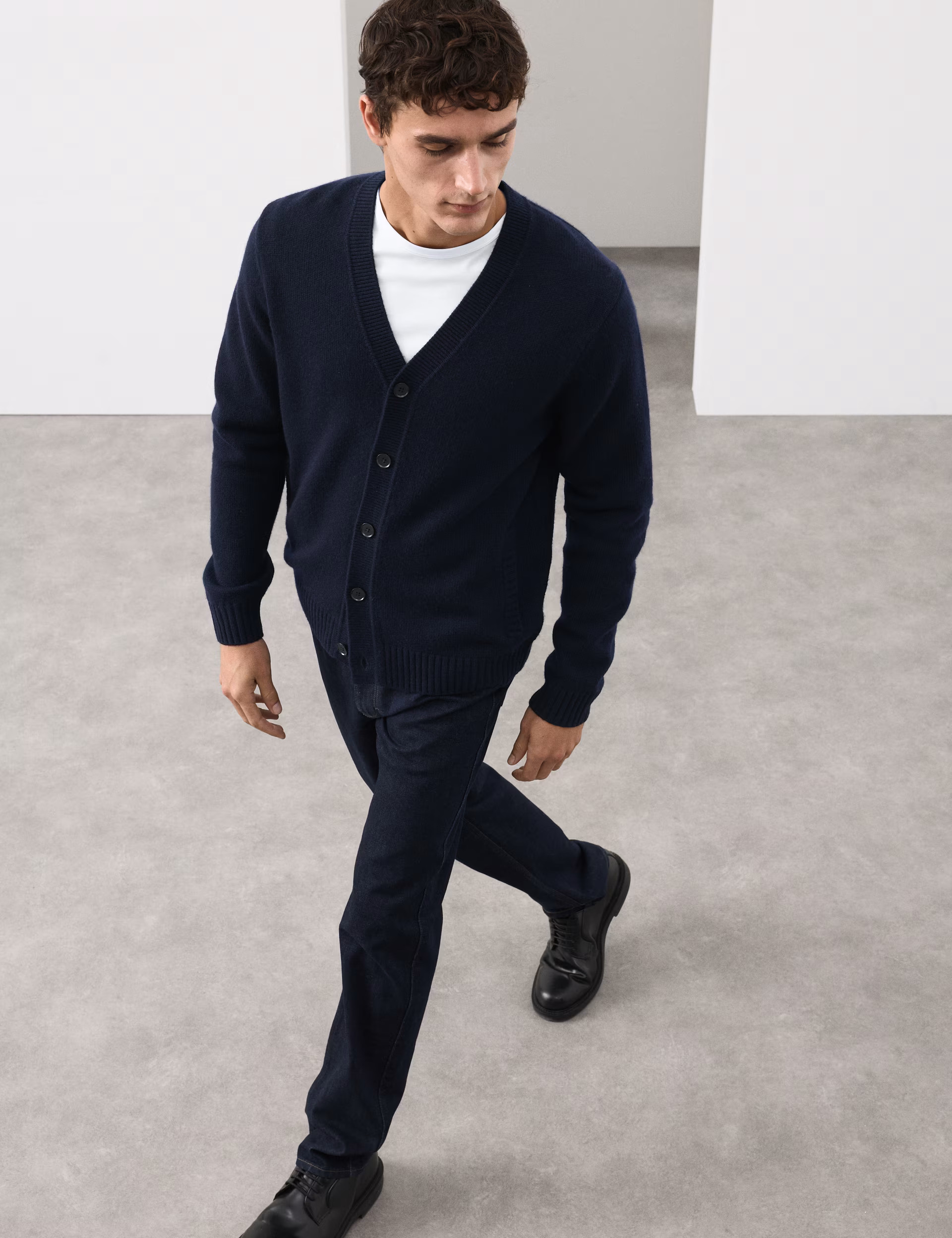 Cashmere Wool Blend Heavy Knit Cardigan | Marks & Spencer (UK)