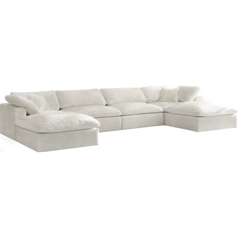 Millersburg 6 - Piece Velvet Sectional | Wayfair North America
