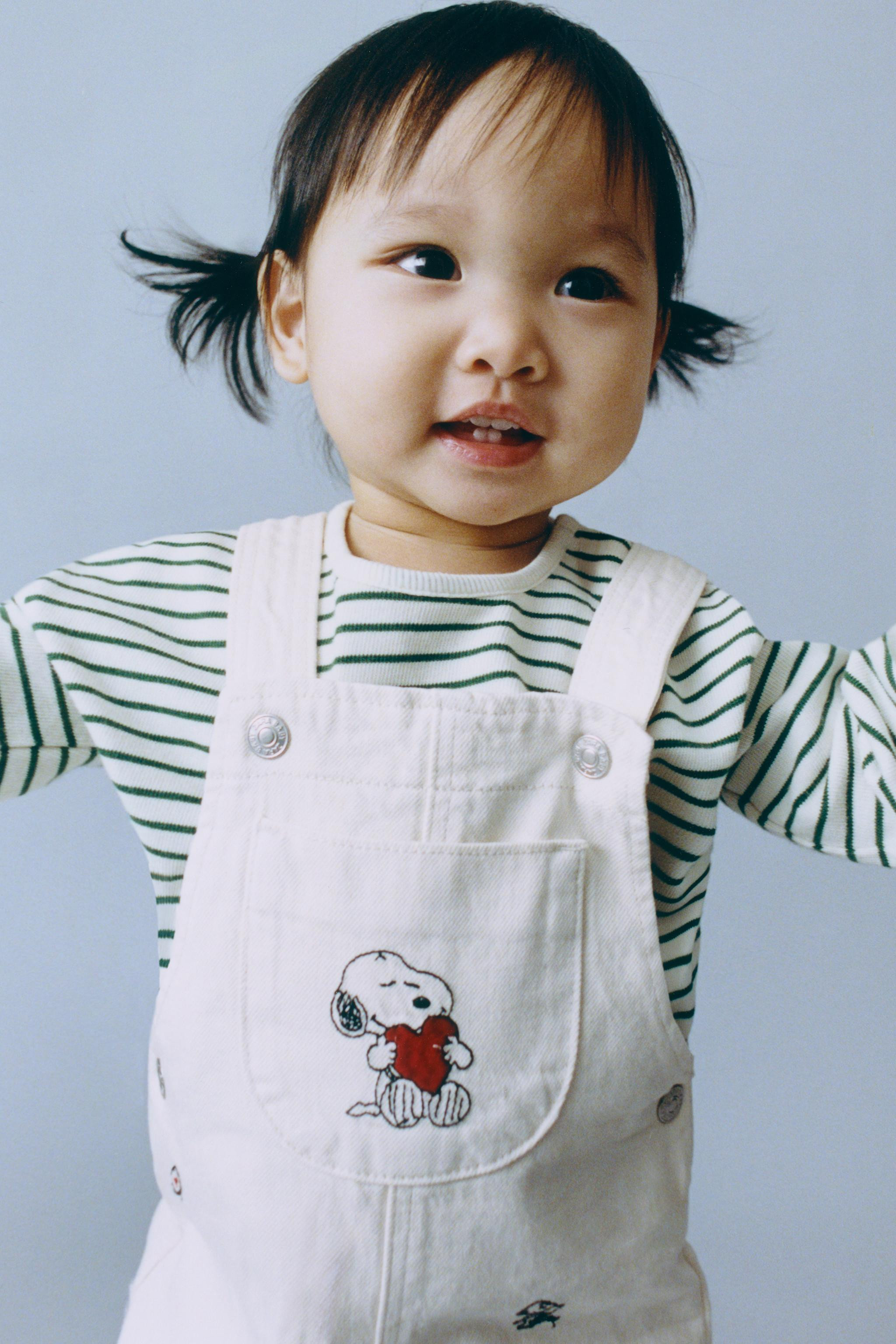 SNOOPY PEANUTS™ TWILL LONG OVERALLS | Zara US
