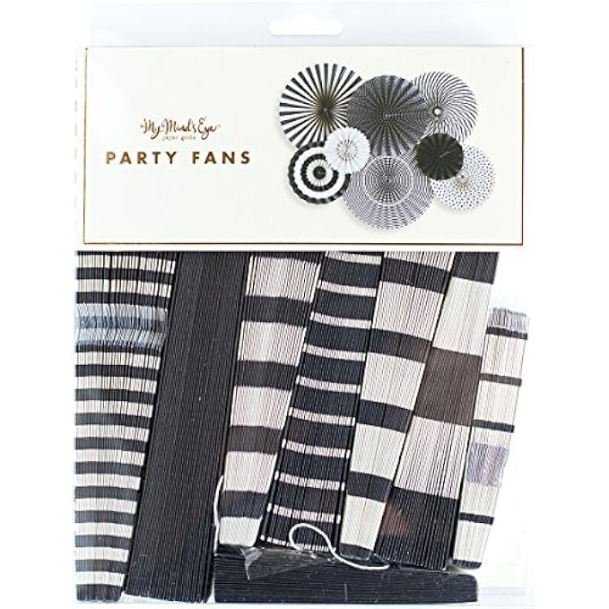 My Mind's Eye BWP205 Black and White Party Fans 8/Pkg | Amazon (US)